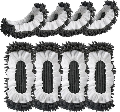 Mop Slippers Socks Floor Cleaning, Microfiber Shoe Covers dust Washable Reusable by EKIORI