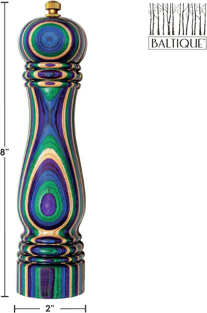 Baltique Mumbai Pepper Grinder – 8 Inch Colorful Wooden Pepper Mill - Image 8
