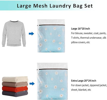 GOGOODA Mesh Laundry Bag for Delicates Set of 2 Lingerie Bags for Washing - Image 4