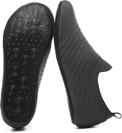 QZKDM Lightweight Slip on Grip Indoor House Slippers Barefoot Non Slip Home - Image 3