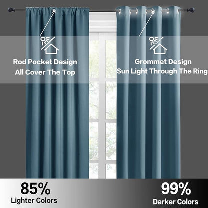 RYB HOME Blue Blackout Curtains - Image 5