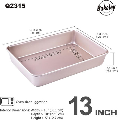 9 x 13 Inch Nonstick Rectangle Cake Pan, Deep Dish Loaf Pan - Image 2