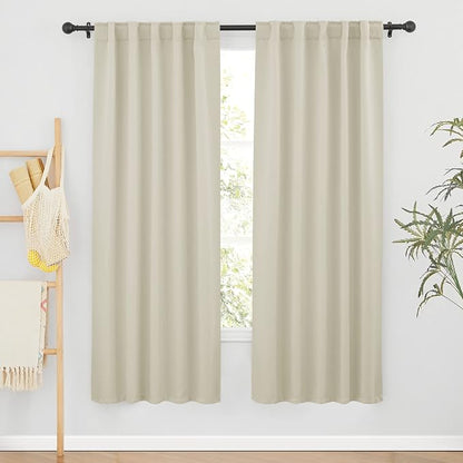 RYB HOME Blackout Curtains for Living Room, Back Tab & Rod Pocket Top by RYBHOME