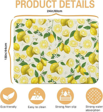 Kitchen Countertop Dish Drying Mat, Super Absorbent Coffee Bar Mat - Image 5