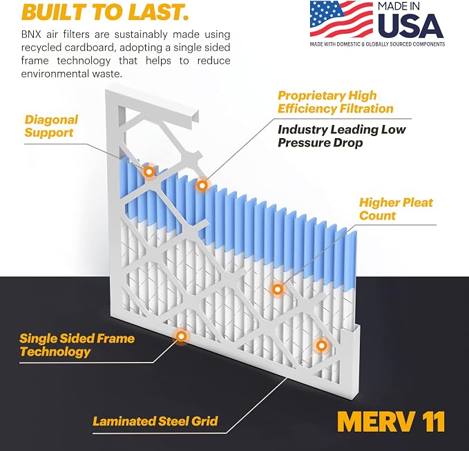 BNX TruFilter 20x22x1 Air Filter MERV 11 - Image 4