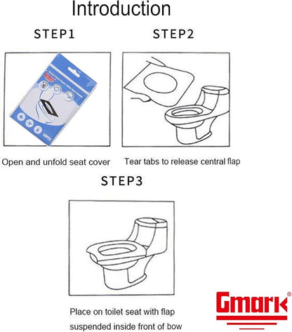 Gmark Portable Paper Toilet Seat Covers Travel Packs XL size Thick Strength - Image 5