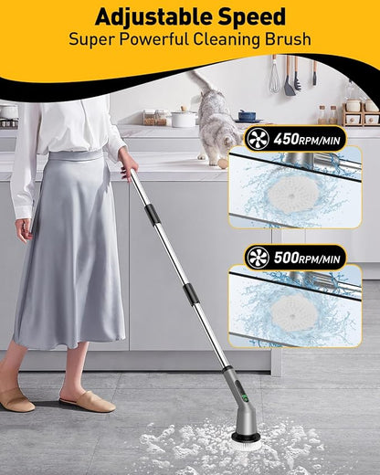 Electric Spin Scrubber for Cleaning Bathroom, Shower Scrubber Cordless Cleaning - Image 3