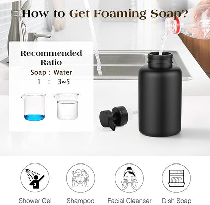 Luxspire Foaming Soap Dispenser, Glass Foam Pump Soap Dispenser, Non-Slip Hand - Image 6