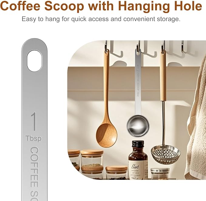 4PCS Coffee Scoop Spoons, 15ML Stainless Steel Measuring Spoons - Image 4