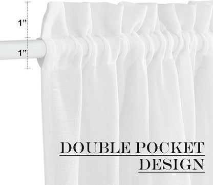NICETOWN Faux Linen French Door Curtain - Image 3
