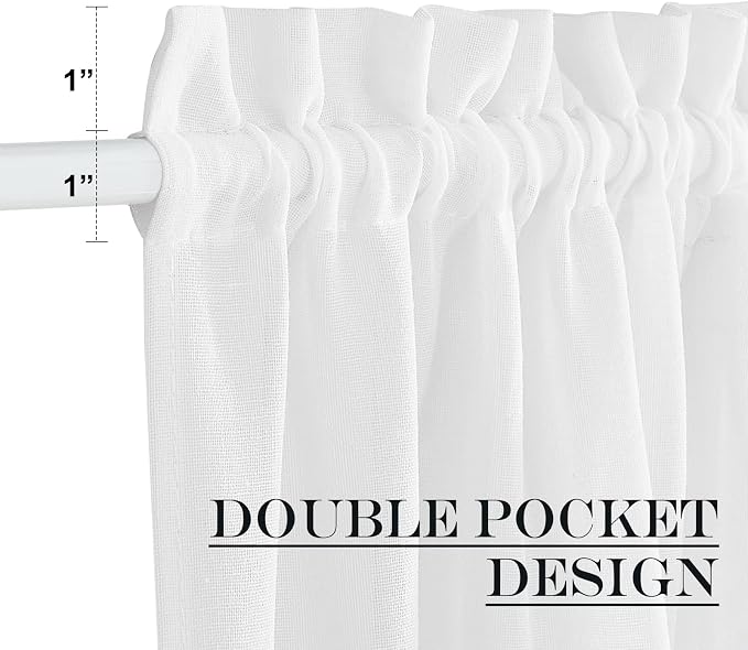 NICETOWN French Door Curtain for Small Window, Side Window Front Curtains - Image 2
