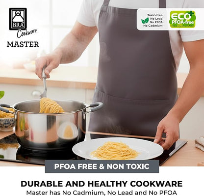 BRA COOKWARE Master Stainless Steel Stock Pot w/Glass Lid | 8 Inch 2.4 Quart - Image 6