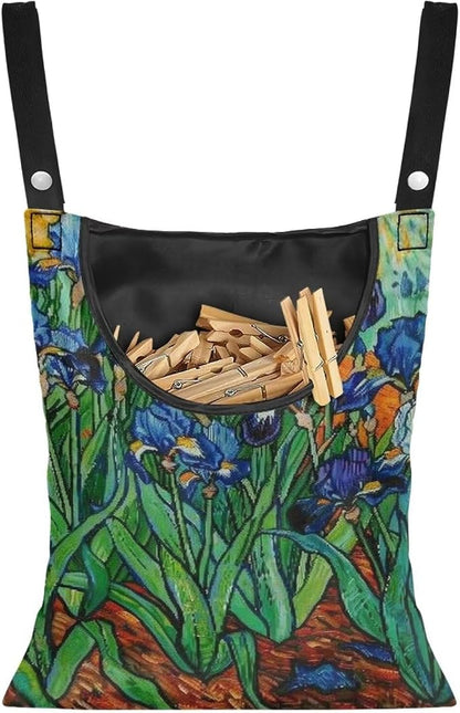 Floral Print Clothespin Organizer Bag Fashion Clothespin Storage Organizer by CREAMIC