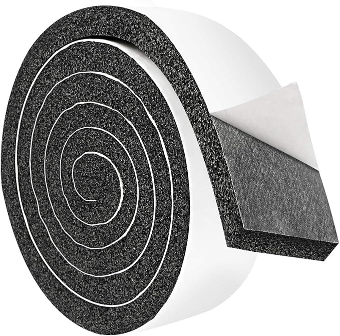 2 Rolls 2 Inch W 1/2 Inch T Weather Stripping Air Conditioner Open Cell Foam by YIJUHOU