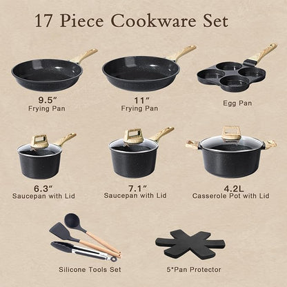GiPP Ceramic Pots and Pans Set Non Stick - Image 2
