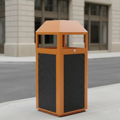 Commercial Metal Outdoor Trash Can by CrazyAnt