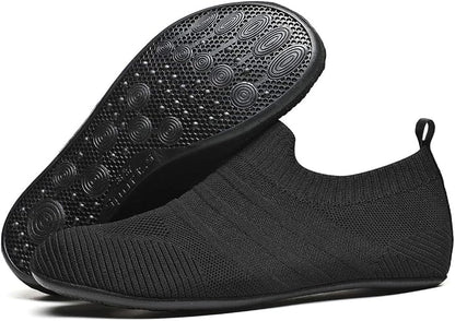 QZKDM Lightweight Slip on Grip Indoor House Slippers Barefoot Non Slip Home - Image 6