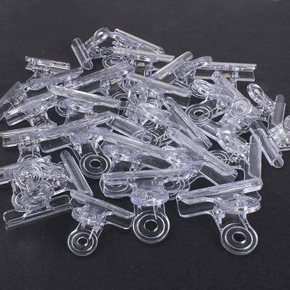 30 Pack Plastic Clear Clips Clamps, 1-1/2 Inch and 2 Inch Sizes - Image 7