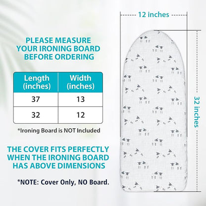 Table Top Ironing Board Cover 12 x 32 inch, 3 Layers Small Iron Board Cover - Image 6