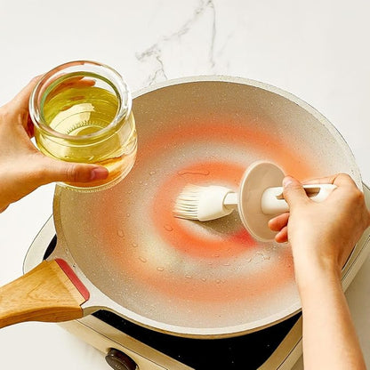 Retractable Oil Brush Dispenser, 2-in-1 Glass Olive Oil Bottle - Image 2