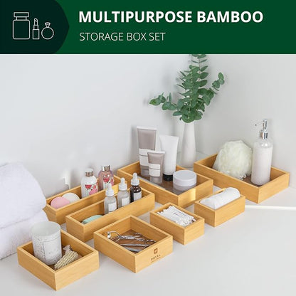 ROYAL CRAFT WOOD Bamboo Jewelry Organizer Box & Chests Set - Image 4