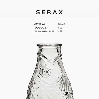 Serax Glass Water Pitcher | Fish & Fish glassware by Paola Navone | Wine Carafe - Image 6