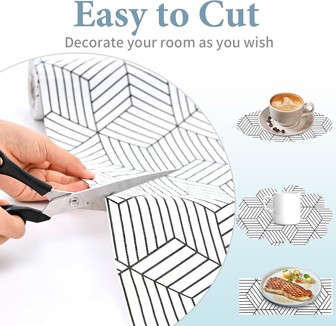 Shelf Liners for Kitchen Cabinets Non Adhesive Shelf Liner Paper Non-Slip - Image 4
