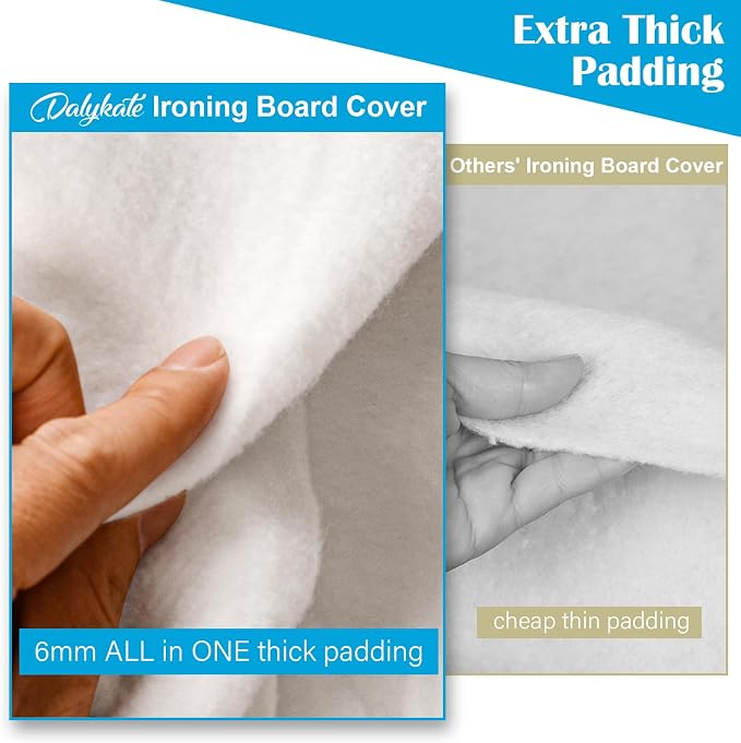 Dalykate Ironing Board Cover and Pad, Thick Padding, Elastic Edge, Scorch & - Image 4