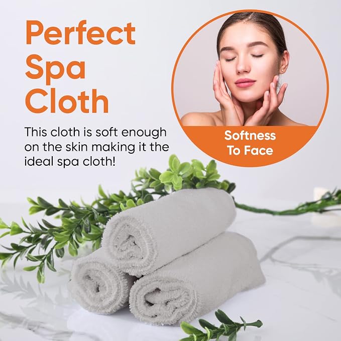 Superio Cotton Terry Washcloths Grey Towels 100% Cotton Cleaning Cloth 16" Rags - Image 9