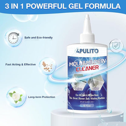 APULITO Household Cleaner Gel for Bathroom Shower Tile Tub Sink Cleaning - Image 2
