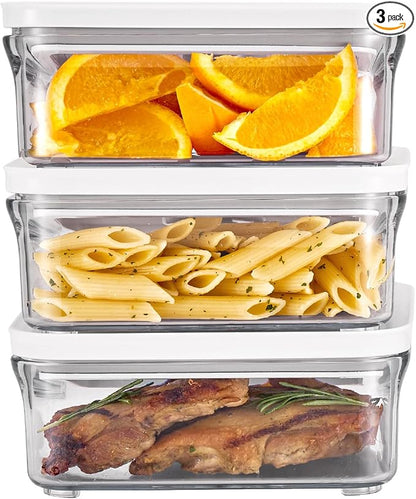 VAKUEN Premium Airtight Food Storage Container. Meal Prep 0.85qt 3pc/Set. 3pcs by Vakuen