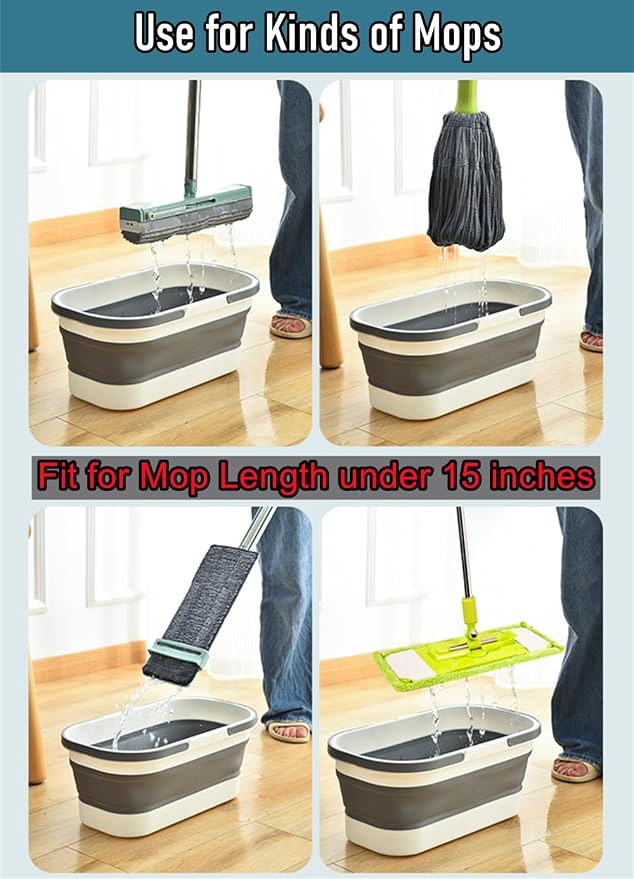 Collapsible Mop Wash Basin Bucket - Image 5