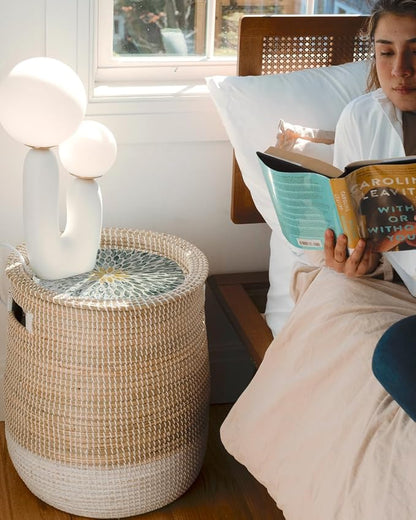 Round Seagrass Laundry Hamper - Image 6
