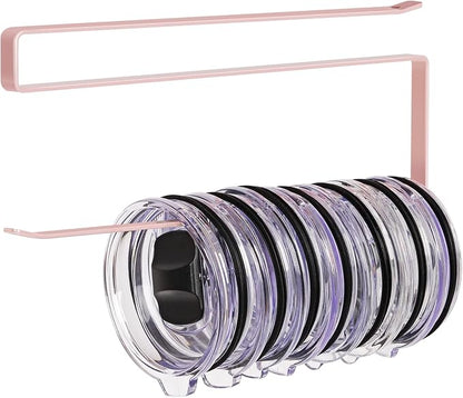 Tumbler Lid Organizer, Horizontal Tumbler Lid Storage Hook Up to 10 Lids by JOLENSOY