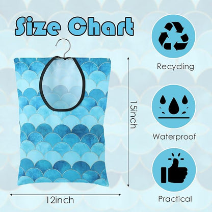 2 Pcs Summer Clothes Pin Bag Mermaids Clothespin Bag Holder Clothespin Holder - Image 2