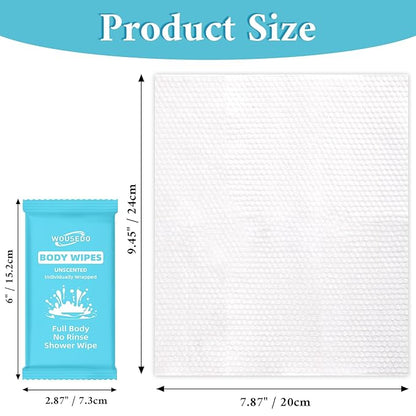 500 Pcs Ultra Thick Soft Large Body Wipes Individually Wrapped, Shower Wipes - Image 2