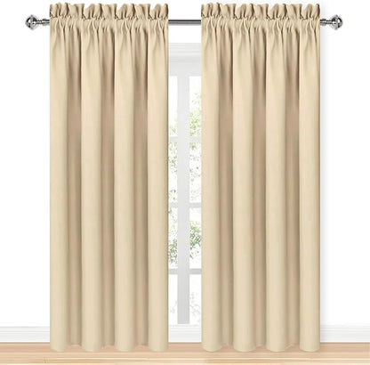 DWCN Blackout Curtains Room Darkening Thermal Insulated Bedroom Curtains Window - Image 9