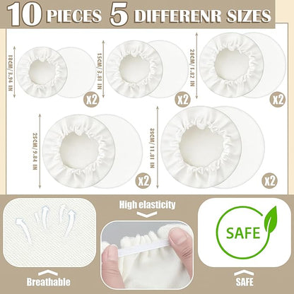 Patelai 10 Pcs Bowl Covers Reusable in 5 Size Stretch Cloth Fabric Elastic Food - Image 4