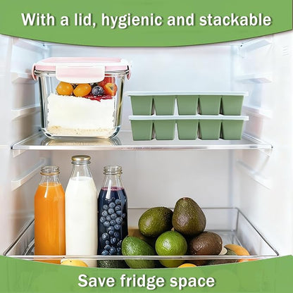 Ice Cube Trays for Freezer, 2 Pack Easy Release Slicone Ice Cube Tray - Image 4