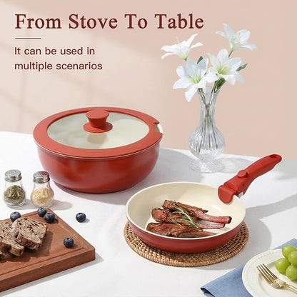 GIPP 11PCS Ceramic Pots and Pans Set Non Stick, Nonstick Cookware Set - Image 9