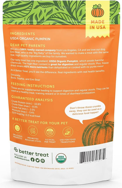 A Better Treat – Freeze Dried Organic Pumpkin Dog and Cat Treats, Single - Image 5