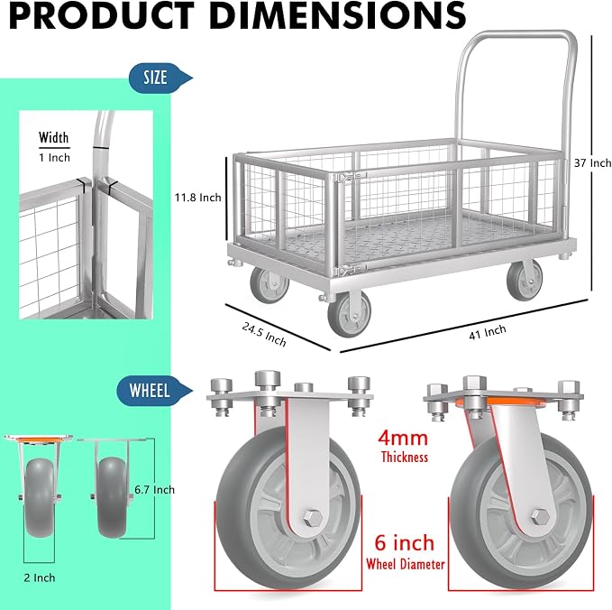 4-in-1 Platform Truck Cart - Image 4