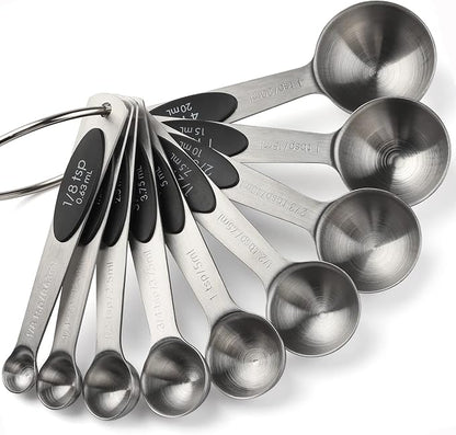 Magnetic Measuring Spoons Set of 9 Stainless Steel Stackable Measuring Spoons - Image 9