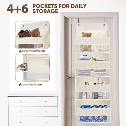 QINGUANG Over The Door Organizer, Hanging Organization and Storage, Behind Door - Image 3