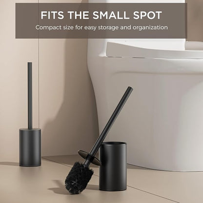 FORIOUS Toilet Brush and Holder Set, 304 Stainless Steel Heavy Duty Base and - Image 6