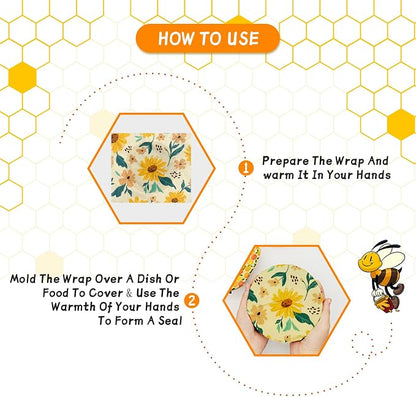 Beeswax Wrap, 9 Pack Eco-Friendly Beeswax Wraps - Image 4