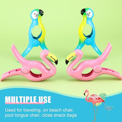4 Pieces Beach Towel Clip Jumbo Size Chair Clips Towel Holder Clothes Pegs - Image 3