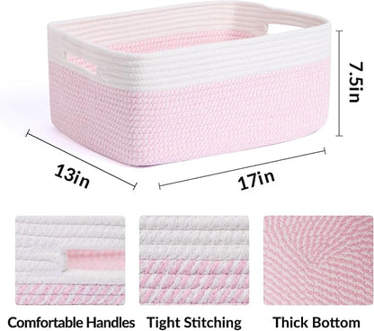 Large Storage Baskets for Organizing, Closet Shelf Baskets for Clothes Blanket - Image 2