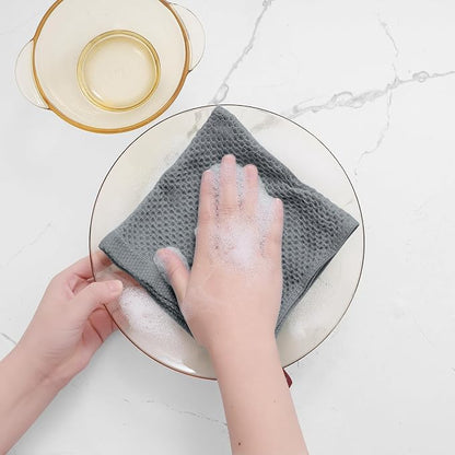 Homaxy 100% Cotton Waffle Weave Kitchen Dish Cloths, Ultra Soft Absorbent Quick - Image 4