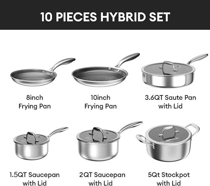 COOKER KING Non Stick Pots and Pans Set, Frying Pans, Saute Pan & Stock Pot - Image 6